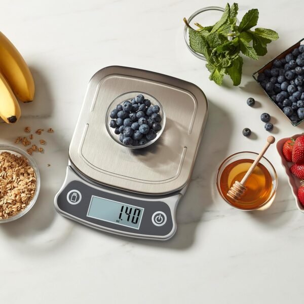 Eat Smart ESKS-10 Precision Elite Digital Kitchen Scale - 15 lb. Capacity, UltraBright Display and Stainless Steel Platform - Image 3