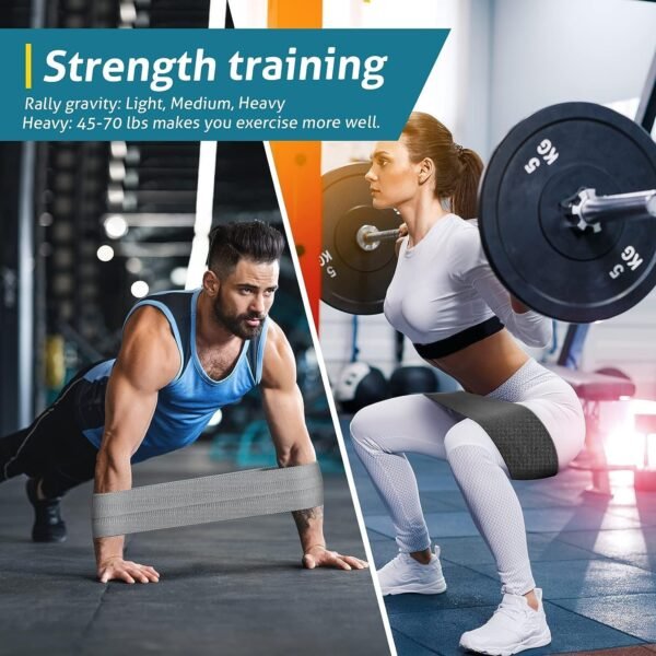 Resistance Bands Sets Portable Exercise Loops for Legs and Hip 3 Resistance Level Workout Weight Bands with Non-Slip Design Workout Flexbands for Home Gym Office Yoga Pilates - Image 7
