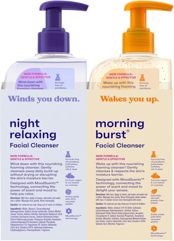 Clean & Clear 2-Pack Oil-Free Facial Cleansers with Citrus Scent, Morning Burst and Night Relaxing, 16 oz - Image 9