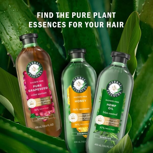Herbal Essences Sulfate Free Shampoo with Honey for Daily Moisture, Nourishes Dry Hair, Moisturizing Shampoo with Certified Camellia Oil and Aloe Vera, Lightweight For All Hair Types, 33.8oz - Image 11