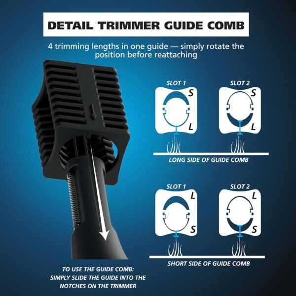 Wahl Pro Series® Rechargeable Eyebrow, Ear & Nose Hair Trimmer for Men – Painless DualTech® Eyebrow Trimmer & Facial Hair Removal Device – Model 3025656 - Image 7