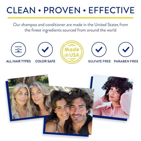 Routine Wellness Anti-Thinning Shampoo and Conditioner Set for Thinning Hair - Biotin DHT Blocker Women & Men - Color Safe Shampoo for Hair Loss & Healthier Growth - Coconut & Vanilla (Pack of 2) - Image 6