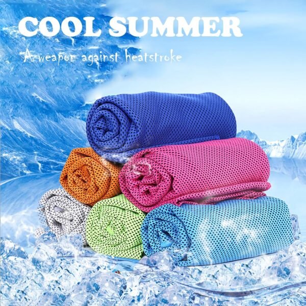 Peicees 10 Pack Microfiber Cooling Towels for Neck Sports Gym Workout Cooling Towel, Fast Drying Super Absorbent Compact Lightweight for Climbing Camping Travel Beach Swimming Backpacking - Image 3
