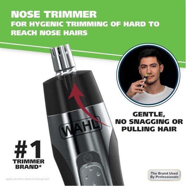 Wahl Lighted Battery Nose Hair Trimmer for Men & Women. Painless, Easy to See Nose, Ear, and Eyebrow Trimming with Built in Light, Battery Included. – Model 3023283 - Image 4