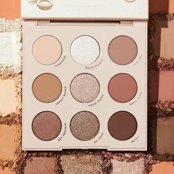 ColourPop Going Coconuts Eyeshadow Palette - Cool-Toned Neutral Eyeshadow Palette with Ultra-Velvety and Silky Finishes - High-Pigment Eye Makeup with a Long-Wearing Formula (0.3 oz) - Image 6