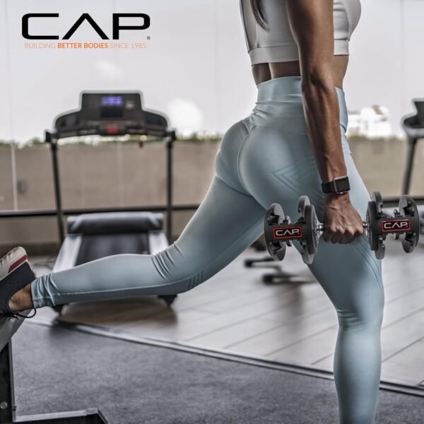 CAP Barbell ADJUSTABELL Adjustable Round Dumbbell Weights - Pairs | 12.5 lb, 25 lb & 55 lb Single Weight Options - Image 6