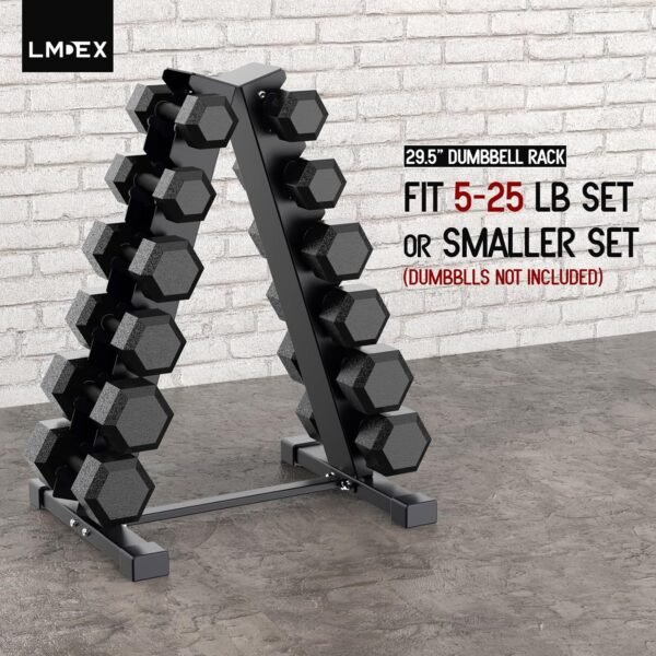 Dumbbell Rack Stand Weight Rack for Dumbbells Compact A-Frame Home Gym（6 tier，800Lbs） - Image 5