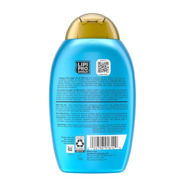 OGX Renewing + Argan Oil of Morocco Conditioner, 13 fl. oz - Repairs Dry, Damaged Hair, Paraben-Free, Sulfate-Free Surfactants, LipiPro Shield Technology, Citrus-Fresh Scent - Image 9