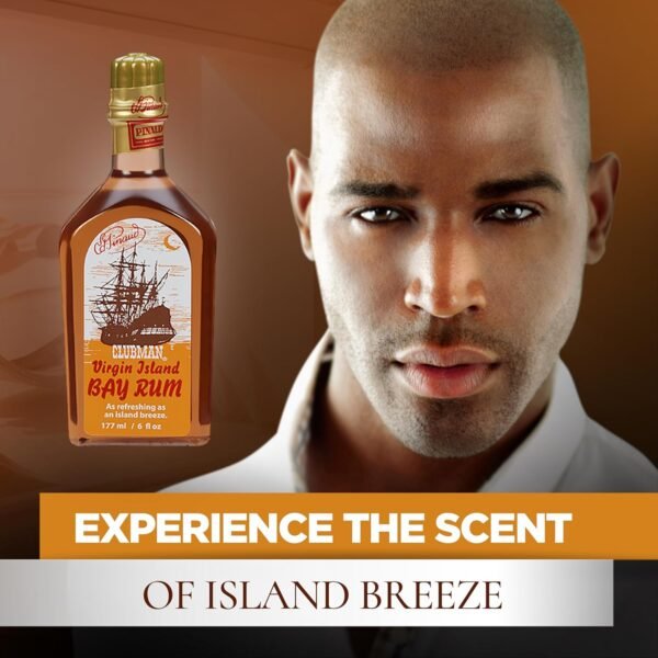 Clubman Pinaud Virgin Island Bay Rum Shave Cologne, After Shave Fragrance, 6 fl oz - Image 3