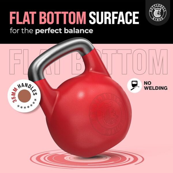 Kettlebell Kings | Competition Kettlebell Weights (8-48 KG) For Women & Men | Designed For Comfort in High Repetition Workouts | Superior Balance For Better Workouts - Image 4