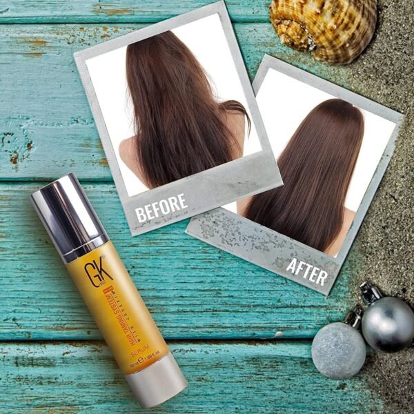 GK HAIR Hydrating Moisturizing Shampoo and Conditioner Set (10.1 Fl Oz) Global Keratin Anti Frizz Serum Dry Damaged Repair Argan Oil (1.69 Fl Oz) All Hair Types Sulfate Paraben Free Unisex - Image 8
