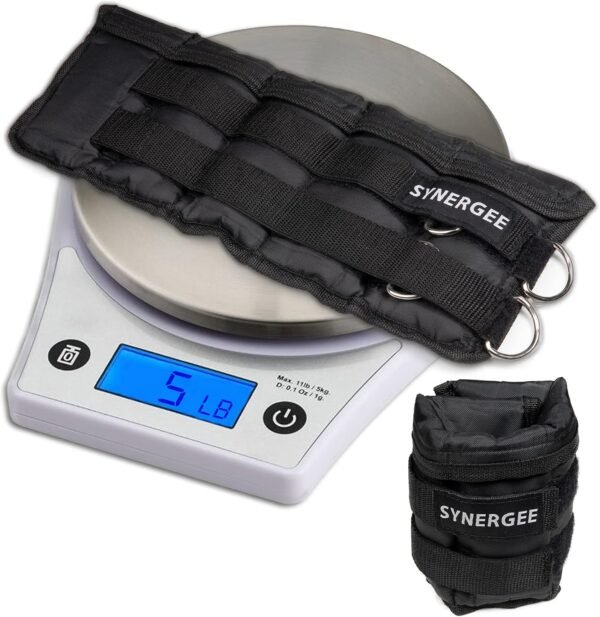 Synergee Comfort Fit Adjustable Ankle/Wrist Weights (Set of 2). Available in 5lb, 10lb & 20lbs. One Size Fits All. - Image 7