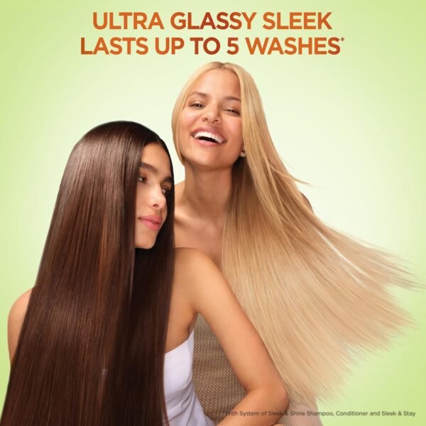 Garnier Fructis Sleek & Shine Shampoo, Conditioner + Anti-Frizz Serum Set for Frizzy, Dry Hair, Argan Oil (3 Items), 1 Kit (Packaging May Vary) - Image 11