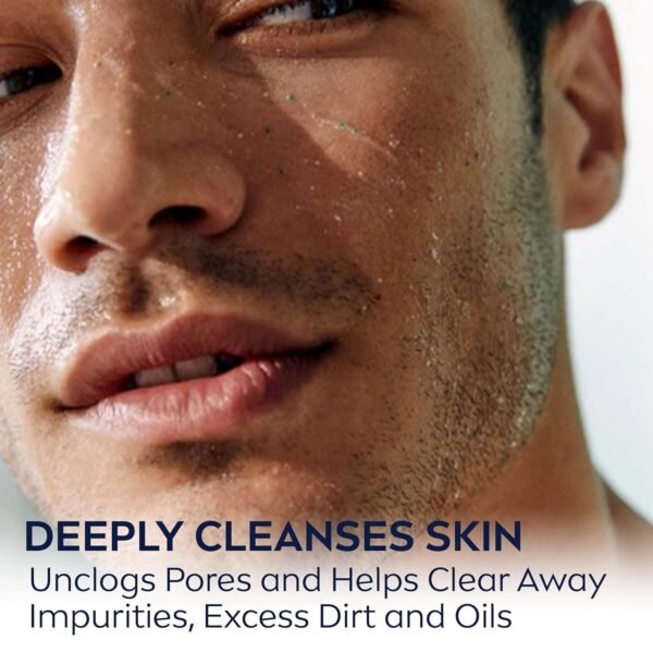NIVEA MEN Maximum Hydration Deep Cleaning Face Scrub With Aloe Vera, 3 Pack of 4.4 Oz Tubes - Image 4