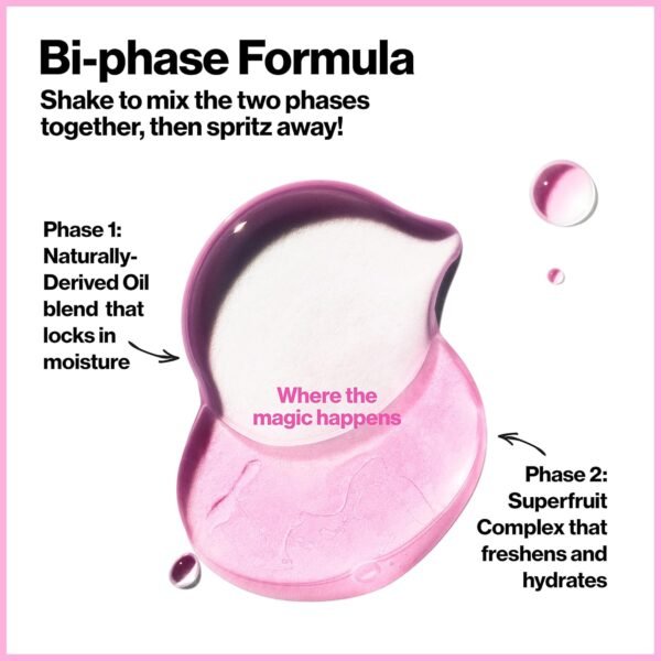 Revlon PhotoReady Rose Glow Mist Face Primer, Prep, Hydrate & Refresh Spray with Sheer Coverage, Infused with Nourishing Oils And Super Fruit Complex, 1.2 fl oz - Image 5