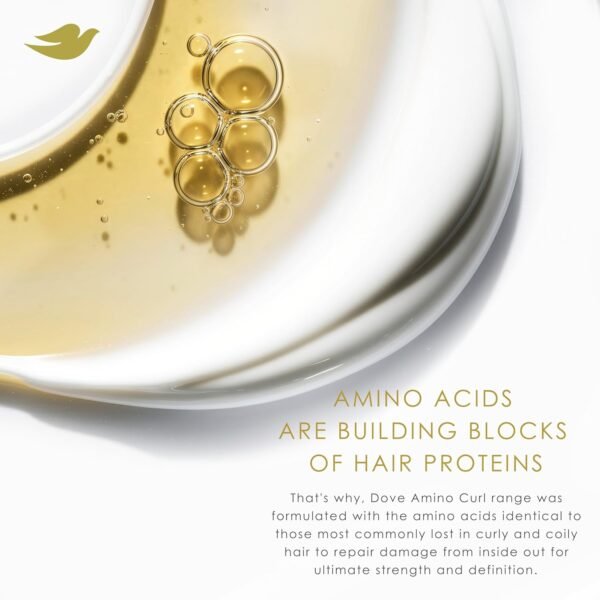 Dove Hair Mask for Curly, Coily Hair Amino Curl with Bio-Protein Care Technology + Amino & Jojoba Oil 9.2 Fl Oz - Image 9