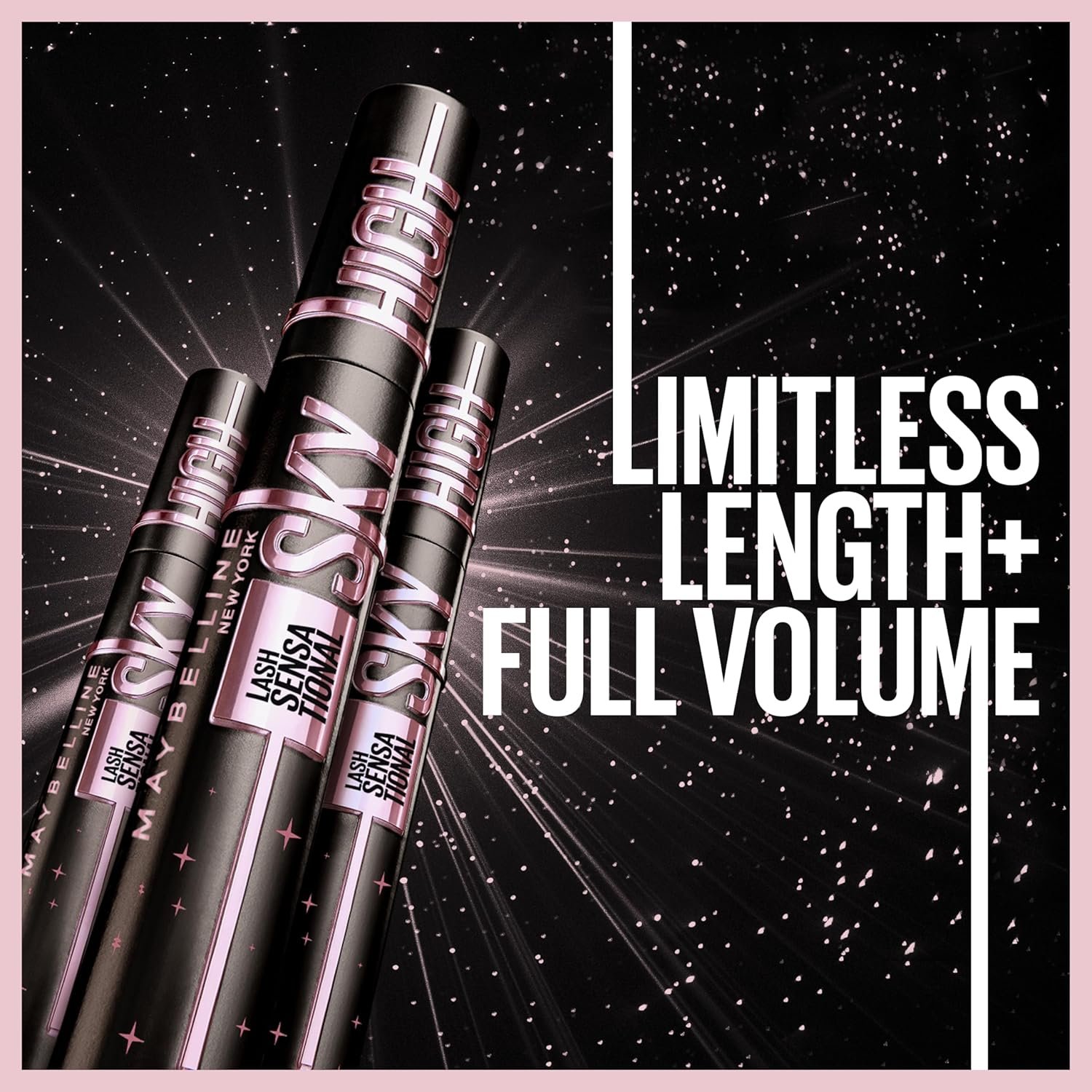 Maybelline Lash Sensational Sky High Washable Mascara Makeup, Volumizing, Lengthening, Defining, Curling, Multiplying, Buildable Formula, Cosmic Black, 1 Count - Image 4