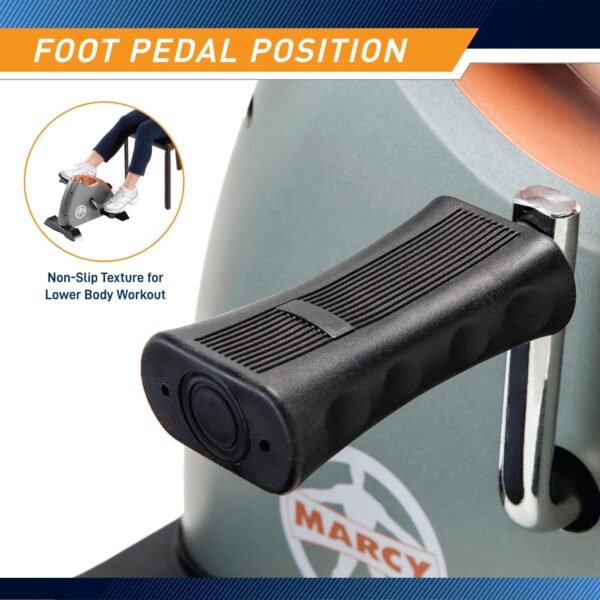 Marcy Under Desk Mini Pedal Leg and Arm Exercise Cycle with Adjustable Magnetic Resistance Physical Therapy Leg Exercisers - Image 6