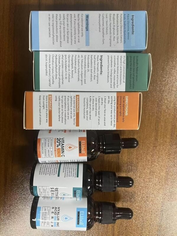 Age Defying Facial Serum 3 Pack, Vitamin C Serum, Retinol Serum and Hyaluronic Acid Serum For Anti Aging & Wrinkle - Boost Skin Collagen,Hydrate & Plump Skin - Image 4