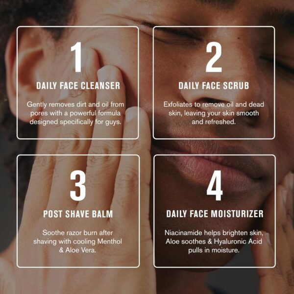 Every Man Jack Gentle Exfoliating Face Scrub For Men- Exfoliate Away Dead Skin, Moisturize, and Revive Tired Skin with Jojoba Beads, Hyaluronic Acid, and Caffeine - 4.2 oz Men’s Face Scrub -Twin Pack - Image 7