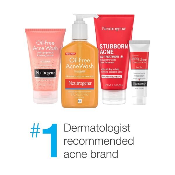 Neutrogena Oil-Free Acne Stress Control Power-Clear Facial Scrub, 2% Salicylic Acid Acne Treatment Medication, Exfoliating Daily Acne Face Scrub for Acne-Prone Skin Care, 4.2 fl. oz - Image 6