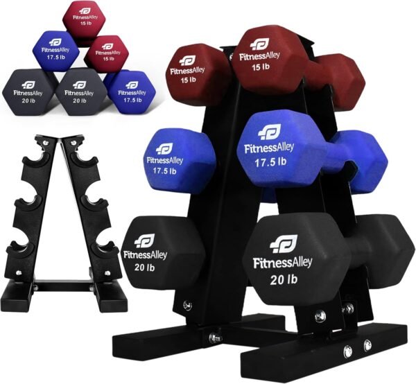 Dumbbells Storage Rack Neoprene Dumbbells Weight Rack - 2.0MM Thickness Weight Organizer Stand for Home Gym - Easy Assembly - Image 3