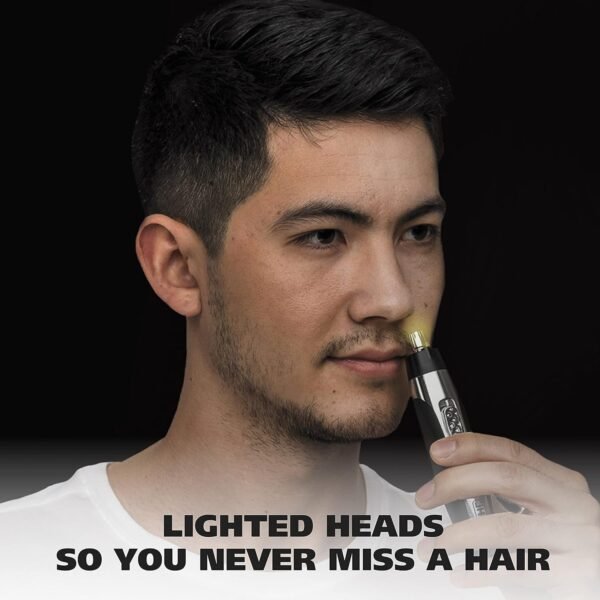 Wahl Lighted Battery Nose Hair Trimmer for Men & Women. Painless, Easy to See Nose, Ear, and Eyebrow Trimming with Built in Light, Battery Included. – Model 3023283 - Image 7