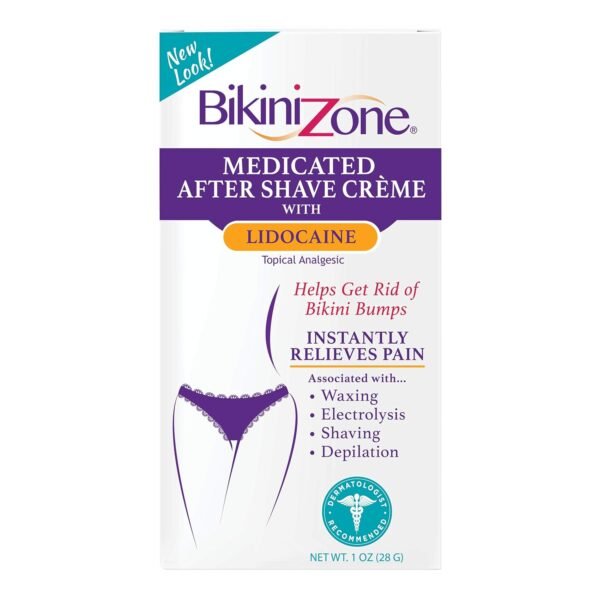 Bikini Zone Medicated After Shave Crème with Soothing Lidocaine, 1 Oz, 1 Pack - Image 2