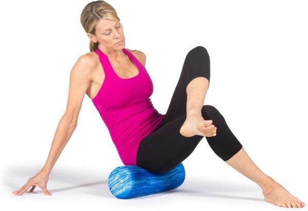 OPTP PRO-ROLLER Soft Density Foam Roller - Professional 18 Inch Foam Roller for Massage; Short Foam Roller and Physical Therapy Roller for Balance and Stability Training Exercises - Blue 18” x 6” - Image 5