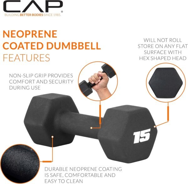 CAP Barbell Neoprene Dumbbell Weights Pairs & Sets | Multiple Colors - Image 4