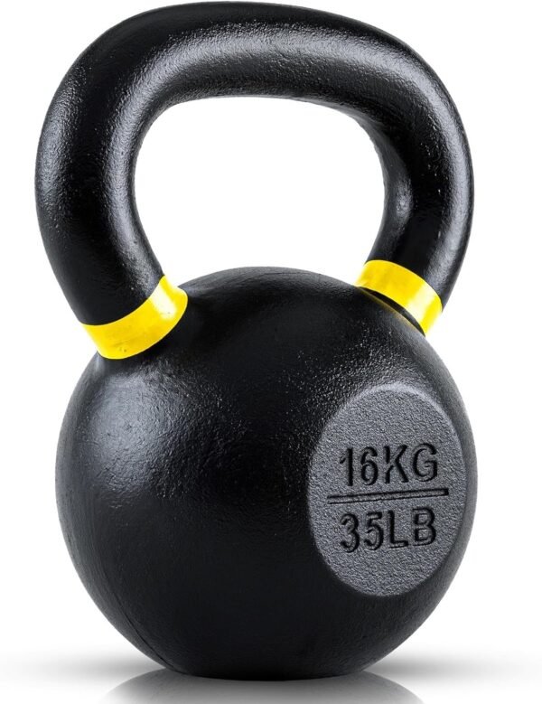 Kettlebells, Single-cast Iron, No-welded Joints, Wide Handle, Strength Training Kettlebells, Cast Iron Kettlebell Set, Powder Coated Kettlebell Weights For Maximum Durability, Men & Women - Image 2