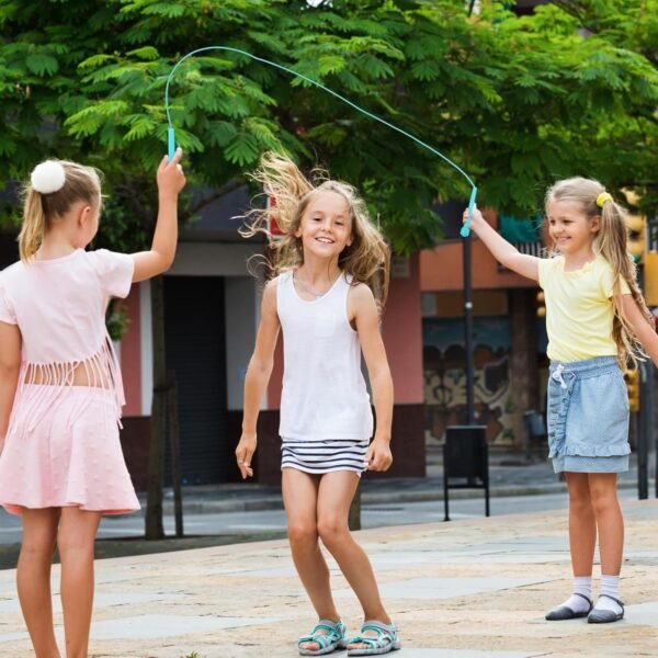 Aodaer PVC Skipping Rope Adjustable Jump Rope for Kids Multicolor Jump Rope Bulk with Plastic Handles Lightweight for Outdoor Fitness Exercise and Weight Loss, Training and Racing - Image 8
