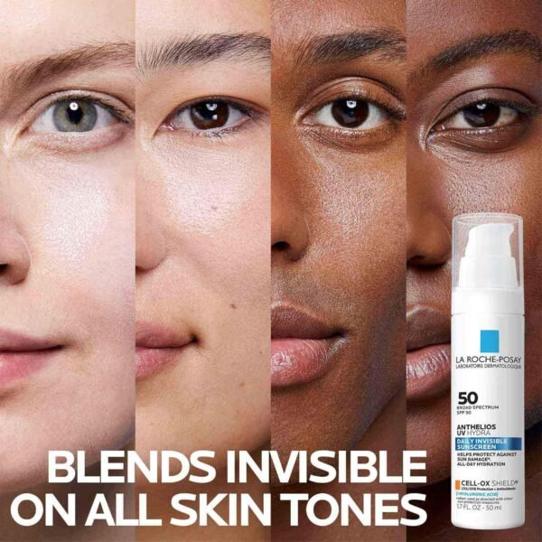 La Roche Posay Anthelios UV Hydra Sunscreen SPF 50 | Daily Hydrating Sunscreen for Face with Hyaluronic Acid and Vitamin E | Broad Spectrum Invisible SPF Protection | Anti Aging | Fragrance Free - Image 3