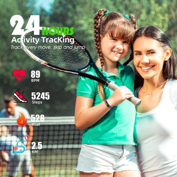 Fitness Tracker Watch for Kids, IP68 Waterproof Activity Tracker,Sleep Tracking, 11 Sport Modes Calorie Step Counter with Alarm Clock and Reminder, Great Gift for Boys Girls Teens - Image 5