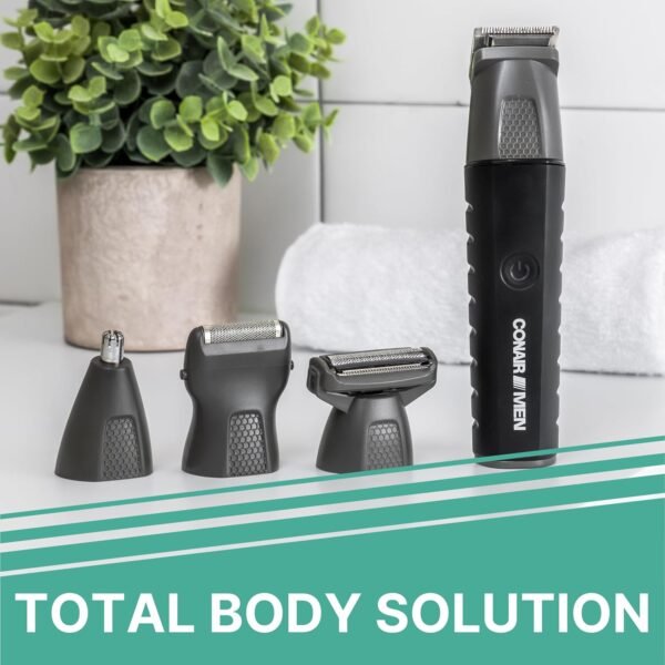 Conair Men All-in-One Trimmer for Men - Nose Hair, Beard, Mustache, Body Hair Trimmer - 16 Piece Men's Grooming Kit for Manscaping- Showerproof - Rechargeable - Image 8