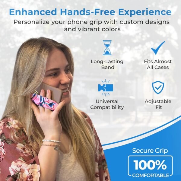 Customizable Universal Phone Grip Strap| Pack of 2| Reversible Phone Hand Strap for Phone Cases As Phone Loop Holder| Secure Handling by Comfortable Phone Strap - American Flag - Image 9