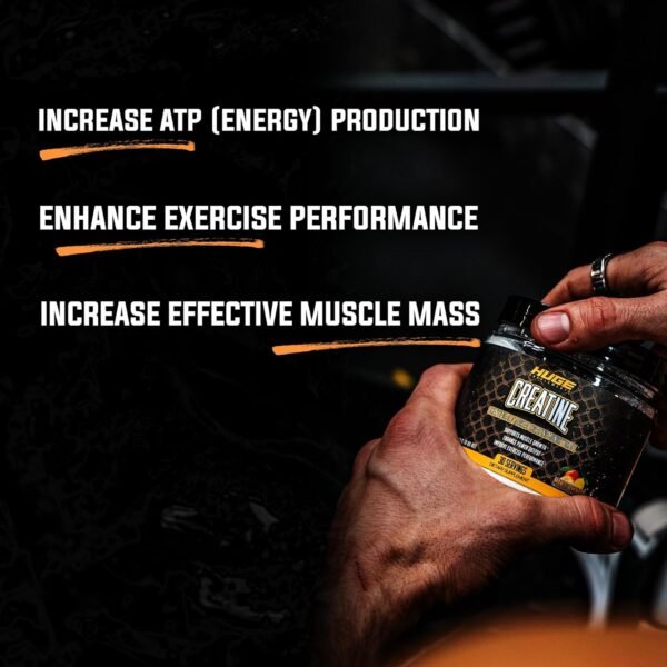 Huge Supplements Creatine Monohydrate Powder, 5000mg of Pure Creatine, Clinically Dosed to Boost Performance, Increase Muscle Strength and Size, 30 Servings (Orange) - Image 6