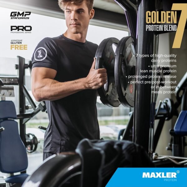Maxler Golden 7 Protein Blend - Protein Powder for Muscle Gain & Recovery - Vanilla Protein Powder 2 lb - Image 5