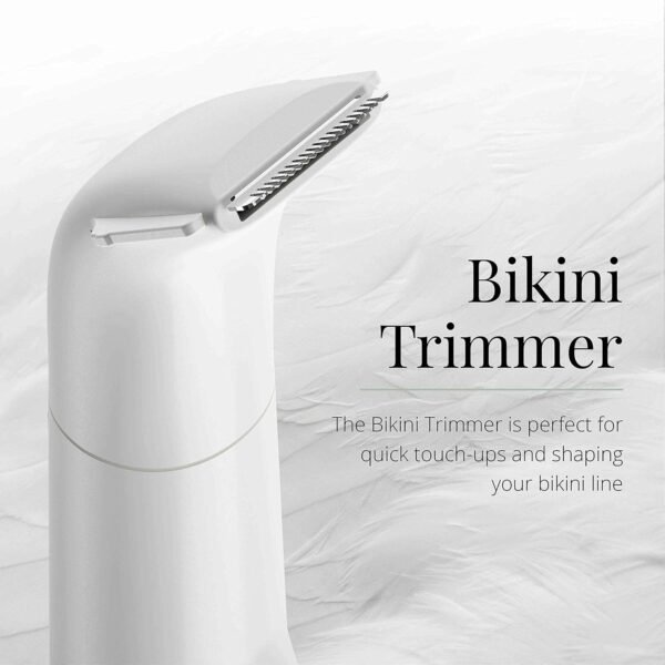 Remington Smooth & Silky Body & Bikini Kit, Cordless bikini trimmer and shaver for women, Waterproof for grooming in the shower, White/Green - Image 4