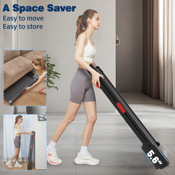 Walking Pad Treadmill with 12% 9-Level Auto Incline, 450 lbs Capacity and RGB LED Screen Under Desk Treadmill with Hiking Mode, Compact Treadmills for Home Small/Office - Image 7