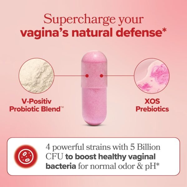 URO Vaginal Probiotics for Women pH Balance with Prebiotics & Lactobacillus Probiotic Blend - Women's Vaginal Health Supplement - Promote Healthy Vaginal Odor & Vaginal Flora, 60 Count (Pack of 1) - Image 4