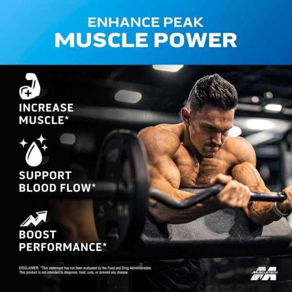 Muscletech Nitric Oxide Supplements for Men & Women, Muscle Builder (60 Capsules) - Nitric Oxide Booster Supplement Supports Muscle Gain & Performance - 400mg Peak ATP for Enhanced Strength - Image 3