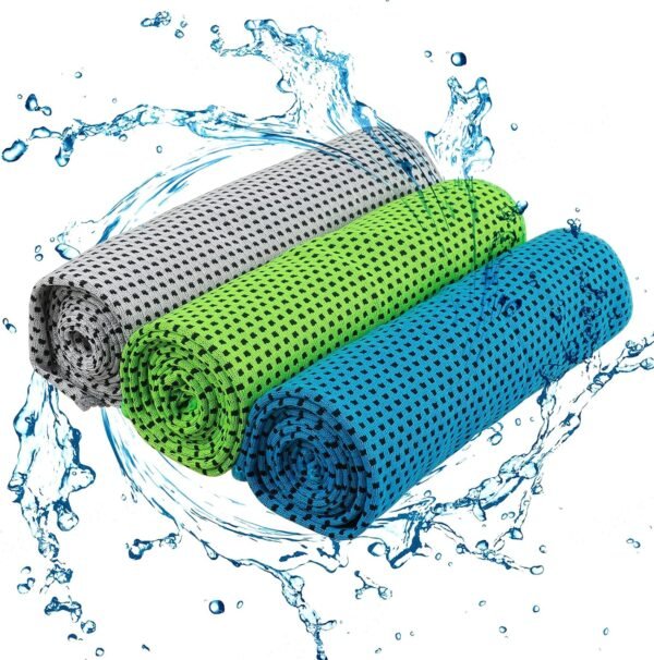 Cooling Towel Sport Ice Towel Quick Dry Cold Blanket Sweat Absorption Microfiber Instant Chilly Towel Neck Wrap for Running Swimming Yoga Gym Exercise - Image 2
