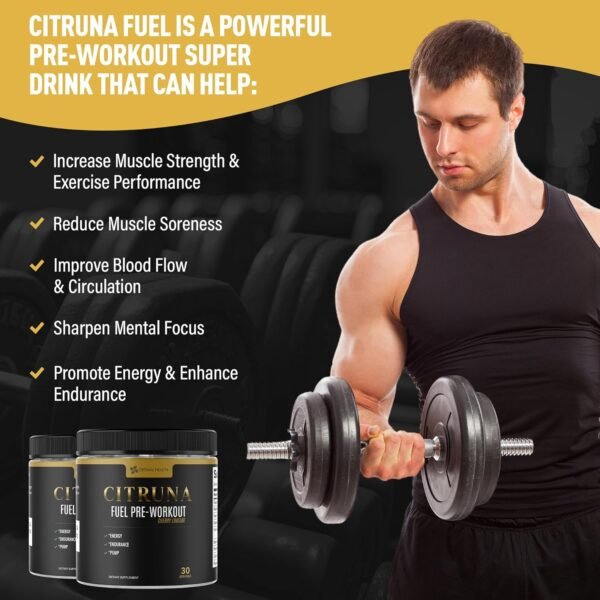 Fuel Pre Workout Mix and Energy Supplement, Zero Sugar Drink with B-Complex Vitamins to Boost Strength, Sharpen Focus, and Increase Endurance - 30 Servings, Cherry Limeade Flavor - Image 3
