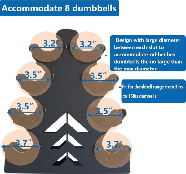 Dumbbell Storage Rack Weight Organizer Rack Only for Home Gym Weight Rack No need Assembly - Image 7