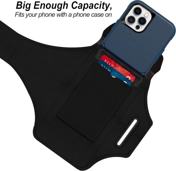 Running Armband for Google Pixel 8/8 Pro/7/7a/7 Pro/6/6a/6 Pro/5/5a/4/4a/4XL/3a/3 XL,Water Resistant Sport Armband with Zipper Slot for Pixel Buds and Car Key (Black) - Image 4