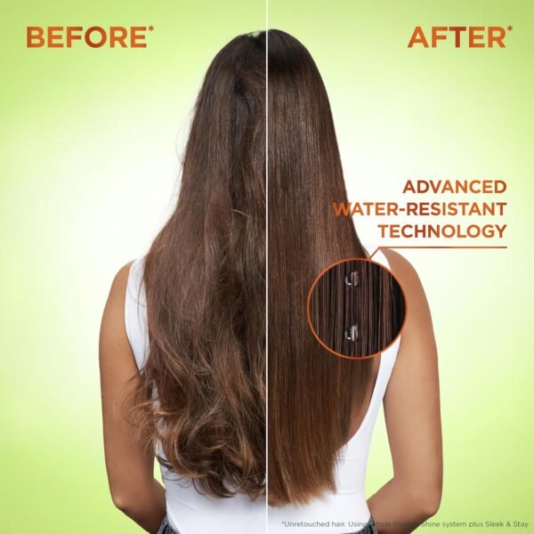 Garnier Fructis Sleek & Shine Shampoo, Conditioner + Anti-Frizz Serum Set for Frizzy, Dry Hair, Argan Oil (3 Items), 1 Kit (Packaging May Vary) - Image 9