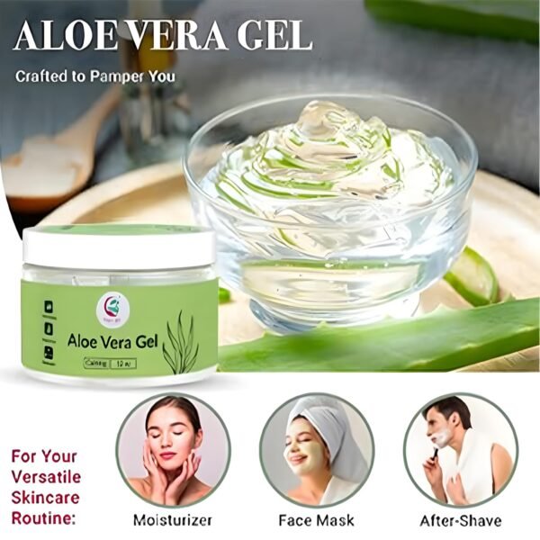 Aloe Vera Gel 12 oz | Unscented Aloe Vera For Face, Skin, Scalp & Hair | by Yogi’s Gift® - Image 5