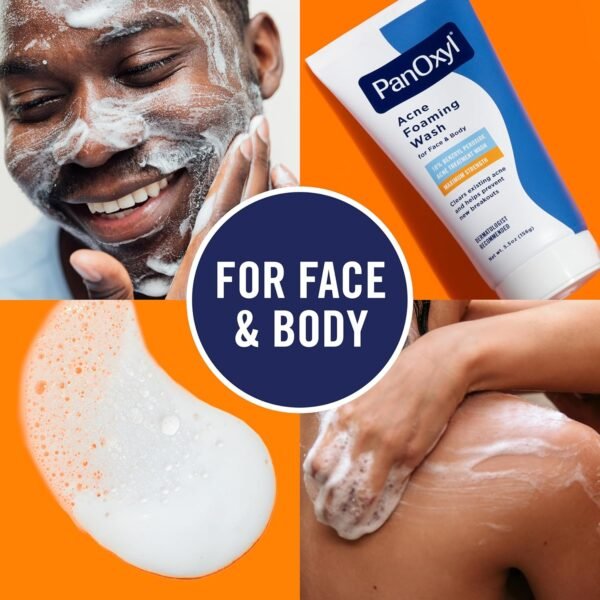 PanOxyl Acne Foaming Wash Benzoyl Peroxide 10% Maximum Strength Antimicrobial, 5.5 Oz - Image 7