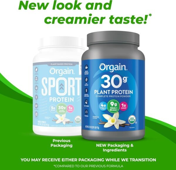 Orgain Sport Protein Powder Vanilla 2.01 lb (Packaging May Vary) - Image 4